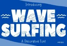 Wave Surfing Font Poster 1