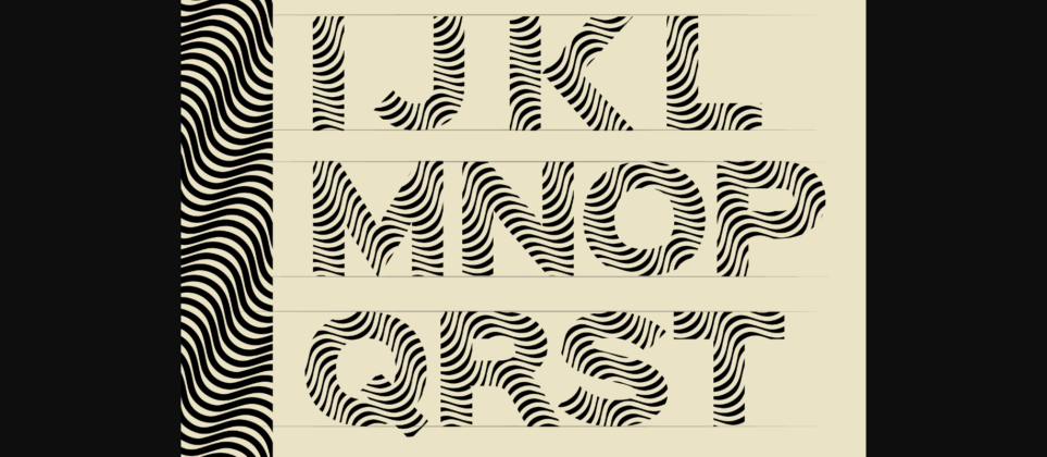 Waves Pattern Font Poster 4