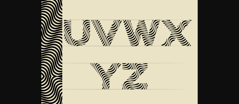Waves Pattern Font Poster 5
