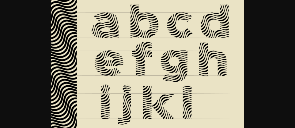 Waves Pattern Font Poster 6