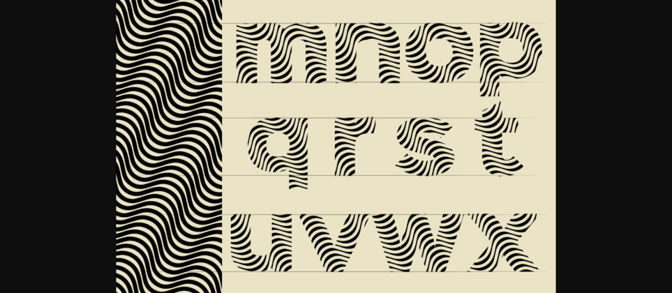 Waves Pattern Font Poster 7