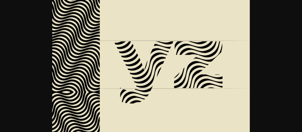 Waves Pattern Font Poster 8