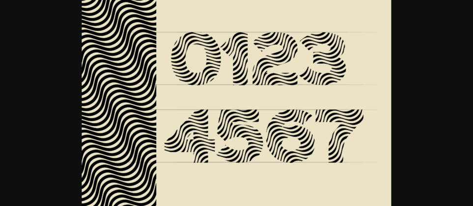 Waves Pattern Font Poster 9