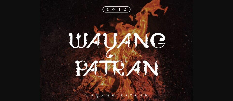 Wayang Patran Font Poster 1