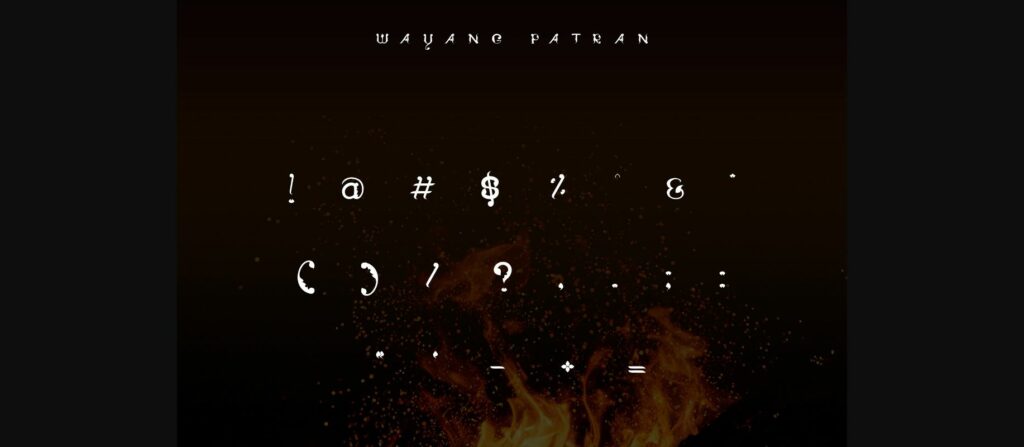 Wayang Patran Font Poster 10