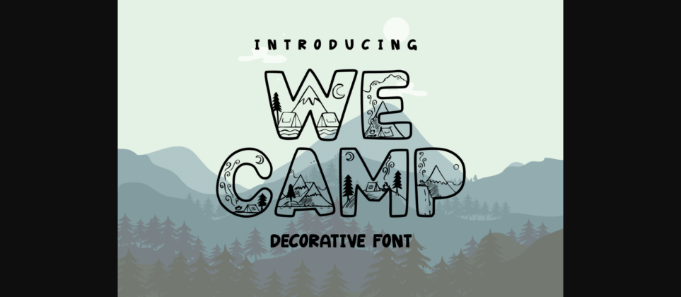 We Camp Font Poster 4
