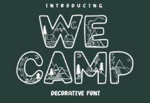 We Camp Font Poster 1