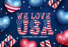 We Love USA Font Poster 1