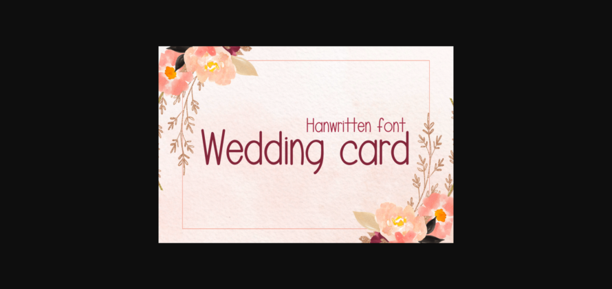 Wedding Card Font Poster 3