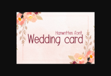 Wedding Card Font Poster 1
