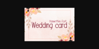 Wedding Card Font Poster 1