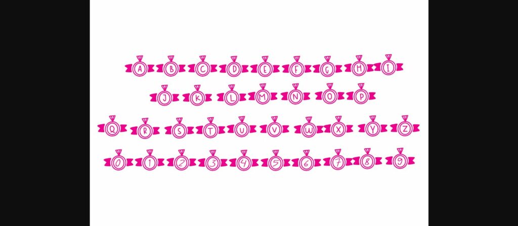 Wedding Badge Dingbats Font Poster 4