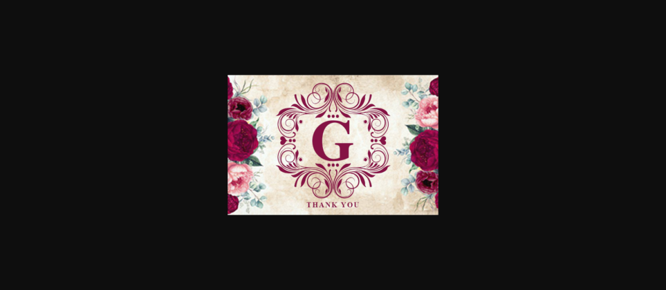 Wedding Floral Monogram Font Poster 9