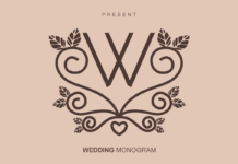 Wedding Monogram Font Poster 1