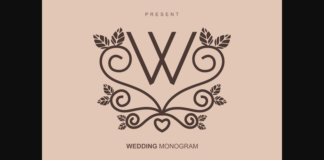 Wedding Monogram Font Poster 1