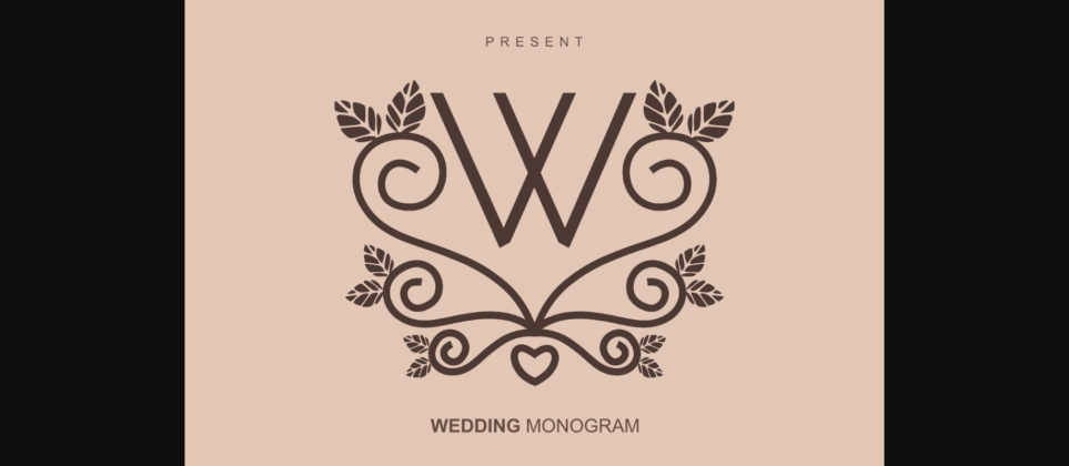 Wedding Monogram Font Poster 1