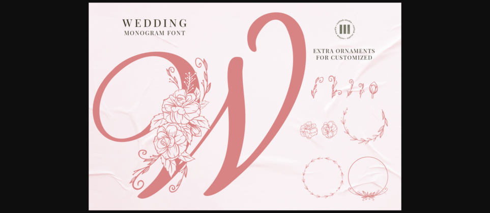 Wedding Monogram Font Poster 3