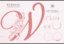 Wedding Monogram Font Poster 1