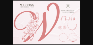 Wedding Monogram Font Poster 1