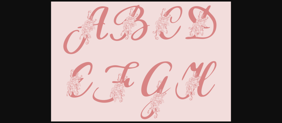 Wedding Monogram Font Poster 11