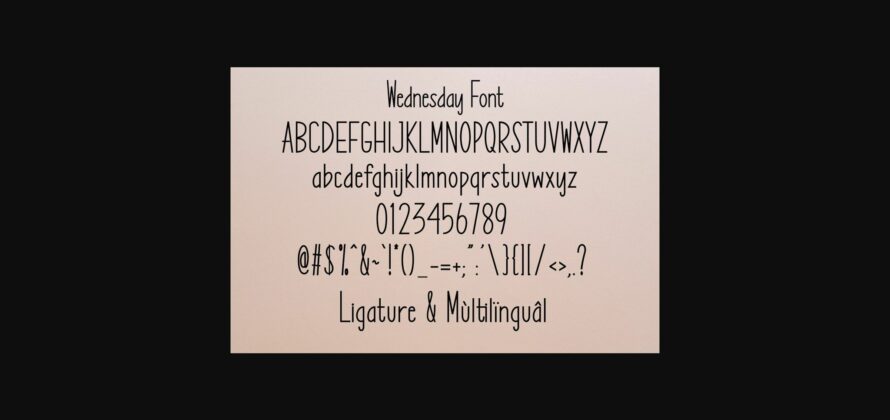 Wednesday Font Poster 7