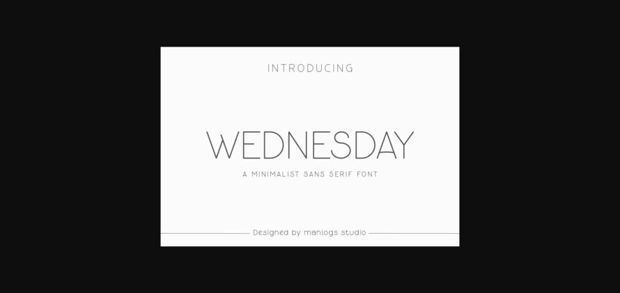 Wednesday Font Poster 1