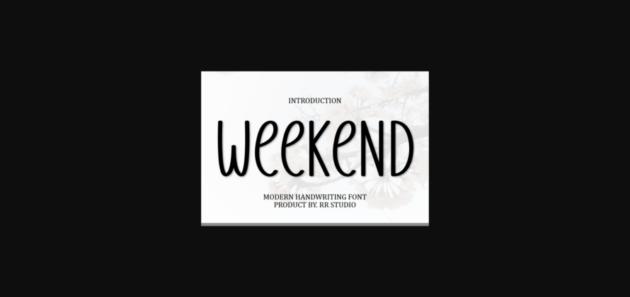Weekend Font Poster 1
