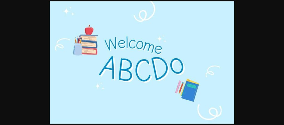 Welcome Abcdo Font Poster 3