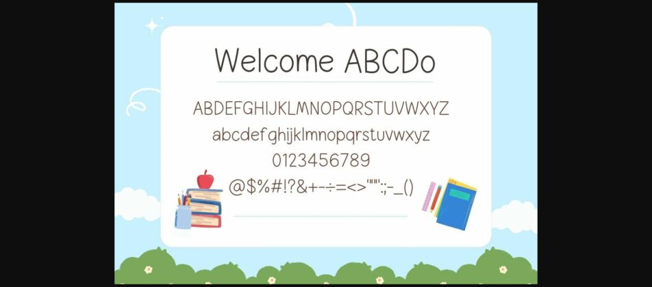 Welcome Abcdo Font Poster 4