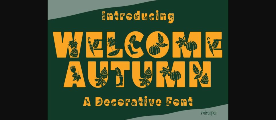 Welcome Autumn Font Poster 3
