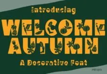 Welcome Autumn Font Welcome Autumn Font Poster 1