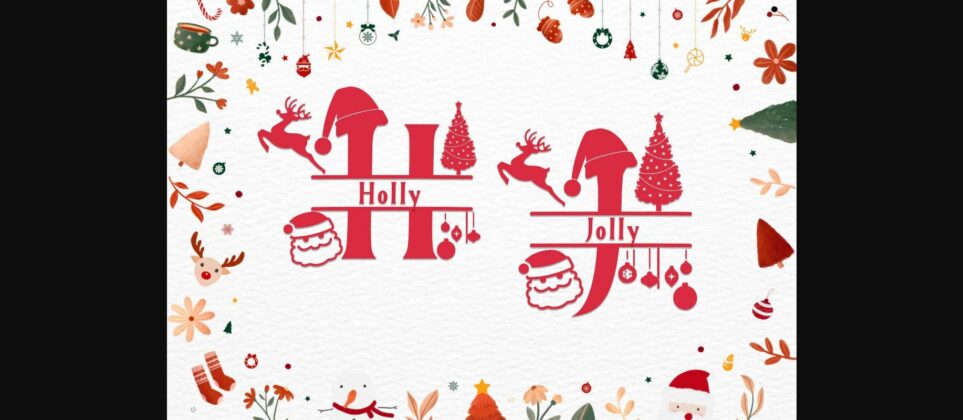 Welcome Christmas Monogram Font Poster 7