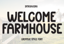 Welcome Farmhouse Font Welcome Farmhouse Font Poster 1