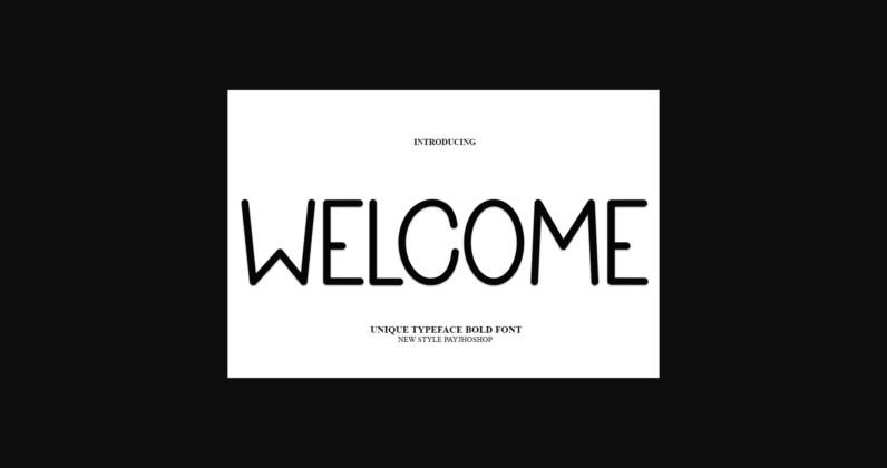 Welcome Font Poster 3