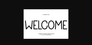 Welcome Font Poster 1