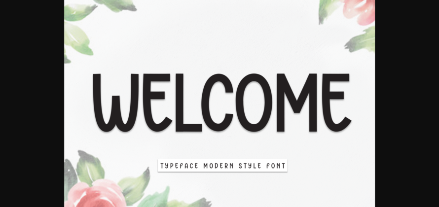 Welcome Font Poster 3