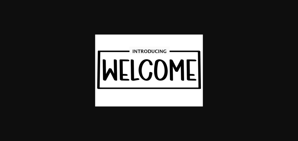 Welcome Font Poster 3