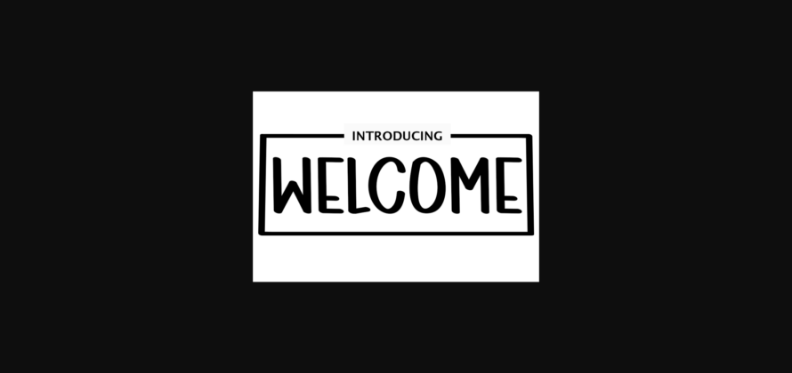 Welcome Font Poster 3