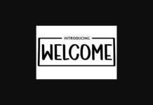 Welcome Font Poster 1