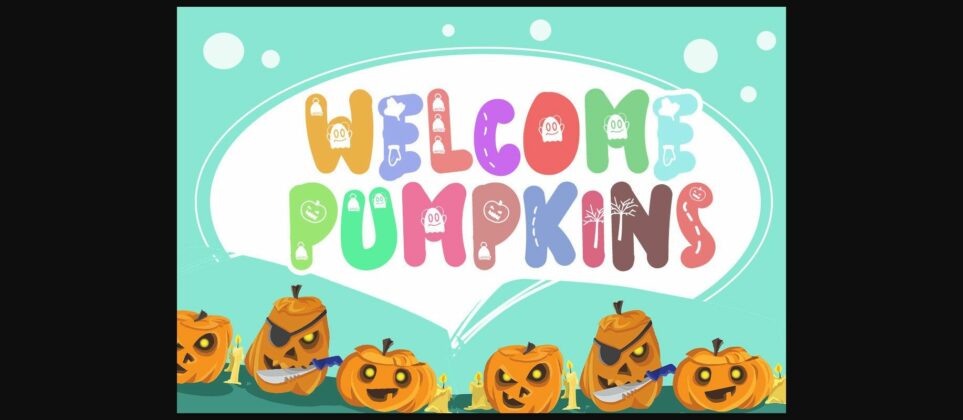 Welcome Pumpkins Font Poster 3
