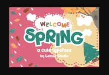 Welcome Spring Font Welcome Spring Font Poster 1