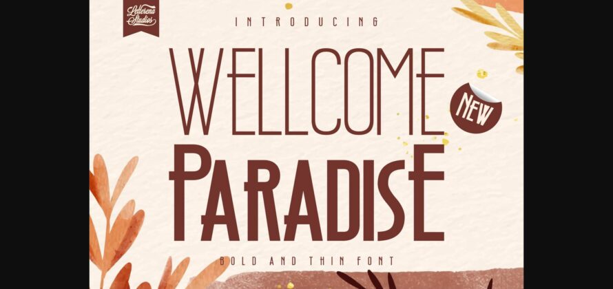 Wellcome Paradise Font Poster 3
