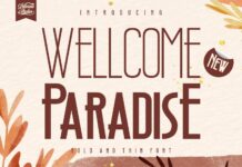 Wellcome Paradise Font Poster 1