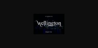 Wellington Font Poster 1