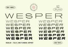 Wesper Font Wesper Font Poster 1