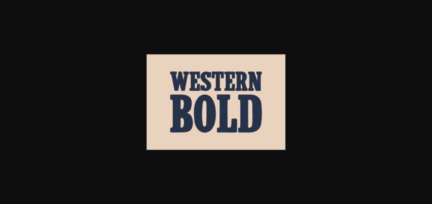 Western Bold Font Poster 3