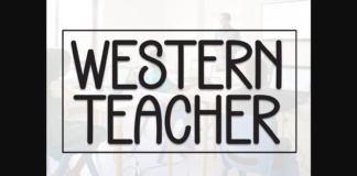 Western Teacher Font Poster 1
