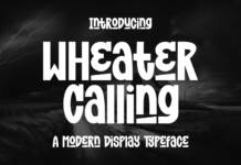 Wheater Calling Font Poster 1
