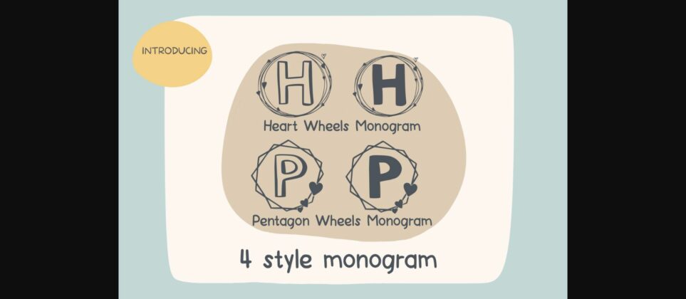 Wheels Set Monogram Font Poster 3