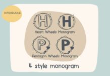 Wheels Set Monogram Font Poster 1